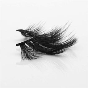 img 1 attached to 🌟 Aubree Hair False Eyelashes - Fluffy 3D Reusable Long Lashes Pack, 3 Pairs, 25mm