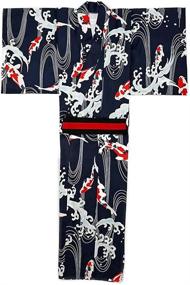 img 4 attached to 👘 Classic Men's Yukata Nightgown Sleepwear