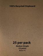 📦 буферный картон коричневого цвета высокого качества, 22 пункта - упаковка из 25 штук, 8,5 x 11 дюймов логотип