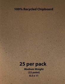 img 4 attached to 📦 High-Quality 22 Point Brown Chipboard - Pack of 25, 8.5 x 11 inches