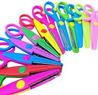 📚 m-jump ножницы для скрапбукинга с декоративным краем - набор из 12 ножниц для скрапбука, бумажных ремесел, штампов и открыток логотип