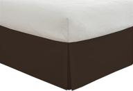 🛏️ queen dark brown pleated bed skirt by cc&amp;dd home fashion sbk, luxurious velvety brushed microfiber logo