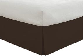img 1 attached to 🛏️ Queen Dark Brown Pleated Bed Skirt by CC&amp;DD HOME FASHION SBK, Luxurious Velvety Brushed Microfiber