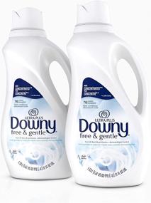 img 4 attached to Downy Ultra Plus Free & Gentle Fabric Conditioner, Concentrated, 51 oz Bottles, 2 Pack, 152 Loads Total