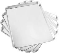 🍪 set of 4 baking sheet tray pans - yododo stainless steel cookie sheets, 16 x 12 x 1 inch, mirror polished, dishwasher safe, non-toxic, healthy, rust-free, easy to clean logo