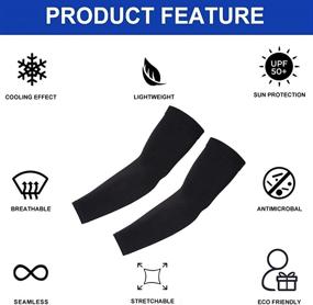 img 3 attached to 👔 Men's and Women's Arm Sleeves - Sun Protection, Cooling Technology, UPF 50 Compression Arm Sleeve