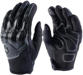 img 4 attached to 🧤 Full Finger Cycling Gloves for Men and Women - ILM ATV BMX MX MTB Riding Touchscreen Motorcycle Motocross Sports (Black, XL)