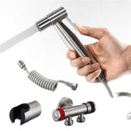 opiucl premium stainless steel handheld bidet sprayer set - easy to install, support wall mounted usage, ideal for toilet & cloth diaper spraying logo