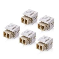 🔌 cable matters 5-pack ivory lc duplex multimode fiber keystone jacks logo