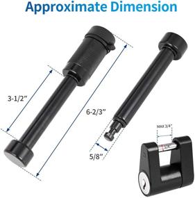 img 1 attached to 🔒 Комплект замков METOWARE с одинаковым ключом для фиксации прицепного устройства и сцепления - Замок для прицепного шара 5/8" x 3-1/2" для ресиверов класса III и IV, Замок сцепления прицепа со спаном 1/4" и диаметром 3/4