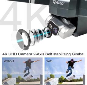 img 3 attached to 🚁 Contixo F35 GPS Drone: 4K UHD Camera, 2-Axis Gimbal, 5G WiFi FPV, Brushless Quadcopter for Adults - Includes 64GB SD Card & Carrying Case