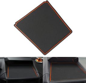 img 4 attached to 🧼 Custom Interior Non-Slip Dust Dashboard Liner Pad (Orange) for Subaru Forester Accessories 2019-2021, Subaru Crosstrek 2018-2021, and Impreza 2017-2021 - INTGET Upgraded Dash Dashboard Mat