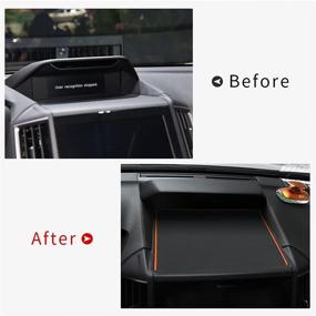 img 2 attached to 🧼 Custom Interior Non-Slip Dust Dashboard Liner Pad (Orange) for Subaru Forester Accessories 2019-2021, Subaru Crosstrek 2018-2021, and Impreza 2017-2021 - INTGET Upgraded Dash Dashboard Mat