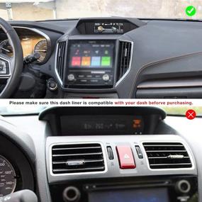 img 1 attached to 🧼 Custom Interior Non-Slip Dust Dashboard Liner Pad (Orange) for Subaru Forester Accessories 2019-2021, Subaru Crosstrek 2018-2021, and Impreza 2017-2021 - INTGET Upgraded Dash Dashboard Mat