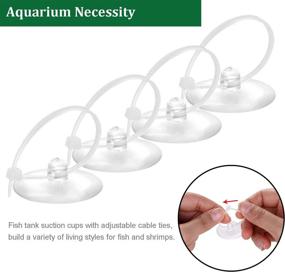 img 3 attached to 🐠 Fashionclubs 40pcs Aquarium Suction Cup Fish Tank Suction Cups with Adjustable Cable Ties for Moss Binding, Shrimp Nesting, and Dodging Nest Installation