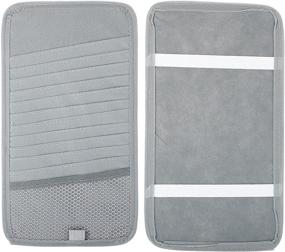 img 3 attached to 🚗 2-Pack Gray Rectangular Car CD DVD Sun Visor Storage Organizer Holder by uxcell