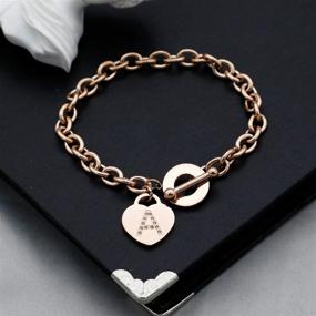 img 1 attached to 2020-2021 Graduation Gift: Inspirational She Believed She Could So She Did Initial Bracelet Keychain