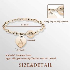 img 3 attached to 2020-2021 Graduation Gift: Inspirational She Believed She Could So She Did Initial Bracelet Keychain