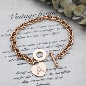 img 2 attached to 2020-2021 Graduation Gift: Inspirational She Believed She Could So She Did Initial Bracelet Keychain