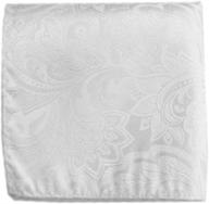🌸 paisley pocket square in elegant white weave logo