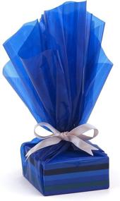 img 3 attached to 🎁 Hygloss Products Cellophane Roll – Blue Cellophane Wrap for Crafts, Gifts, and Baskets, 20" x 5'