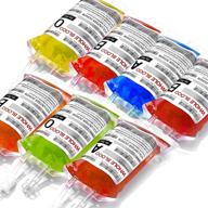 🩸 lightopia blood bags for drinks - set of 10 iv bags, 11.5 fl oz - party decoration cups for halloween, vampire, nurse graduation, and zombie party favors logo
