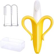 🍌 щетка "банан" для малышей: желтая, для моляров у грудничков и малышей | детская зубная щетка для тренировки логотип