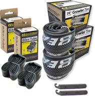 🚴 growler tire 26x2.125 inch bike tire replacement kits - with or without inner tubes. includes tools. compatible with 26x1.75 or 26x2.125 rim or wheels. logo