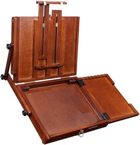 img 4 attached to Sienna Plein Air Pochade Box - 🎨 Medium: Artists Adjustable Easel and Palette Box (CT-PB-0910)