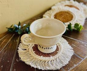 img 3 attached to ConspiringUniverse Coasters Farmhouse Absorbent Bohemian