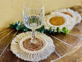 img 1 attached to ConspiringUniverse Coasters Farmhouse Absorbent Bohemian
