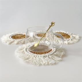 img 2 attached to ConspiringUniverse Coasters Farmhouse Absorbent Bohemian