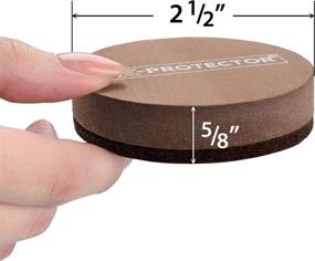 img 3 attached to 🪑 X-PROTECTOR 24 PCS: Heavy Duty Felt Furniture Sliders for Hardwood Floors – Brown 2 ½” Sliders for Effortless & Safe Furniture Movement on Hard Surfaces!