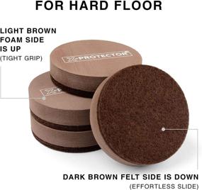 img 1 attached to 🪑 X-PROTECTOR 24 PCS: Heavy Duty Felt Furniture Sliders for Hardwood Floors – Brown 2 ½” Sliders for Effortless & Safe Furniture Movement on Hard Surfaces!