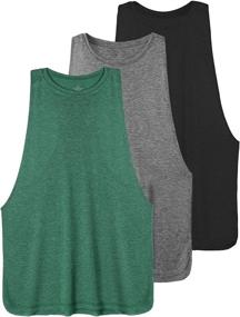 img 4 attached to 👚 Ullnoy Women's Workout Tank Tops - 5 Pack Sleeveless Loose Fit Gym Yoga Sport Shirts