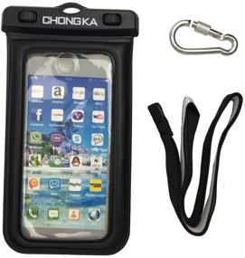 img 3 attached to 🏊 CHONGKA Waterproof Pouch Dry Bag Floating Case for iPhone 11 Pro X 8 7 6S Plus Galaxy Pixel up to 6.0'' – Ideal Waterproof Case for Pool Beach Swimming Kayak (Black)