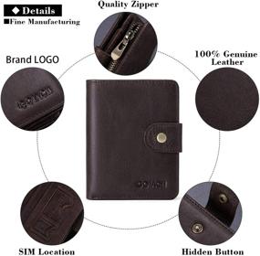 img 1 attached to GOIACII Genuine Leather Blocking Wallets: Top-notch Men's Accessories for Enhanced Security