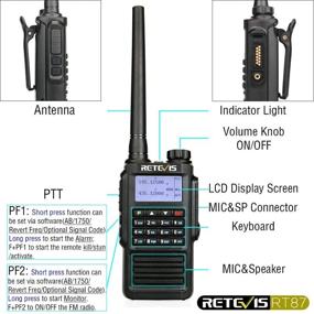 img 2 attached to 📻 Retevis RT87 2 Way Radios Walkie Talkies - Long Range, Dual Band High Power, Waterproof Two Way Radio for Heavy Duty Business Environment (10 Pack)