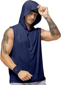 img 4 attached to MIER Athletic Sleeveless Protection Exercise Men's Clothing