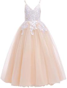 img 4 attached to 👗 Weileenice Bridesmaid Dresses for Girls' Clothing, Wedding Attire, Ages 15-16