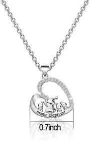 img 3 attached to Mama Elephant Necklace: Exquisite Mother-Daughter Jewelry Set for Mom