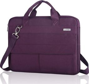 img 4 attached to 💜 Landici 13 13.3-Inch Laptop Carrying Case Shoulder Bag: Women's Protective Sleeve for MacBook Pro 2020, MacBook Air M1 2021, Surface Laptop 3/4, Chromebook 13, XPS 13 - Purple