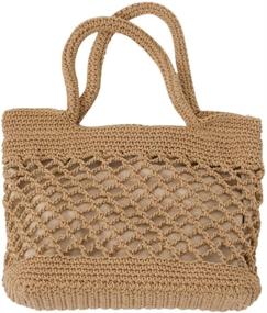 img 4 attached to TENDYCOCO Shoulder Crochet Handbag Handmade