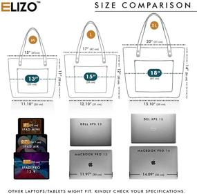 img 1 attached to 👜 Large Leather Tote Bag for Women - Genuine Shoulder Bag for Work - ELIZO