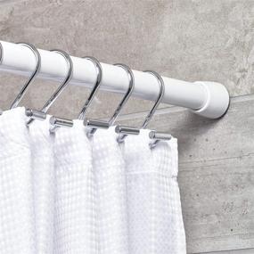 img 2 attached to Rust Resistant Chrome iDesign T-Bar Metal Shower Curtain Hooks - Set of 12 Rings, Ideal for Kid's Bathroom, Guest Bathroom, and Master Bathroom