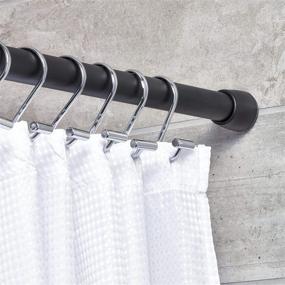 img 3 attached to Rust Resistant Chrome iDesign T-Bar Metal Shower Curtain Hooks - Set of 12 Rings, Ideal for Kid's Bathroom, Guest Bathroom, and Master Bathroom