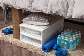 img 3 attached to 📦 Maximize Storage Space with BC-UB Under Bed Box Chest Drawer, 2 Pack, 27 Quart, in White