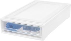 img 1 attached to 📦 Maximize Storage Space with BC-UB Under Bed Box Chest Drawer, 2 Pack, 27 Quart, in White