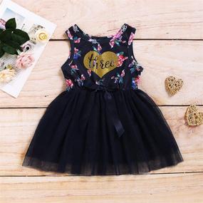 img 3 attached to 🌸 Shalofer Baby Girl Birthday Dress Set - Little Girls Floral Lace Outfit Sets