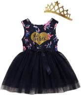 🌸 shalofer baby girl birthday dress set - little girls floral lace outfit sets logo